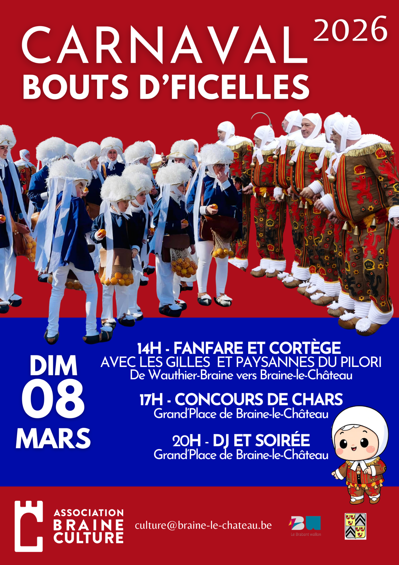 Carnaval des Bouts d’Ficelles 2026 en Belgique - Wekty