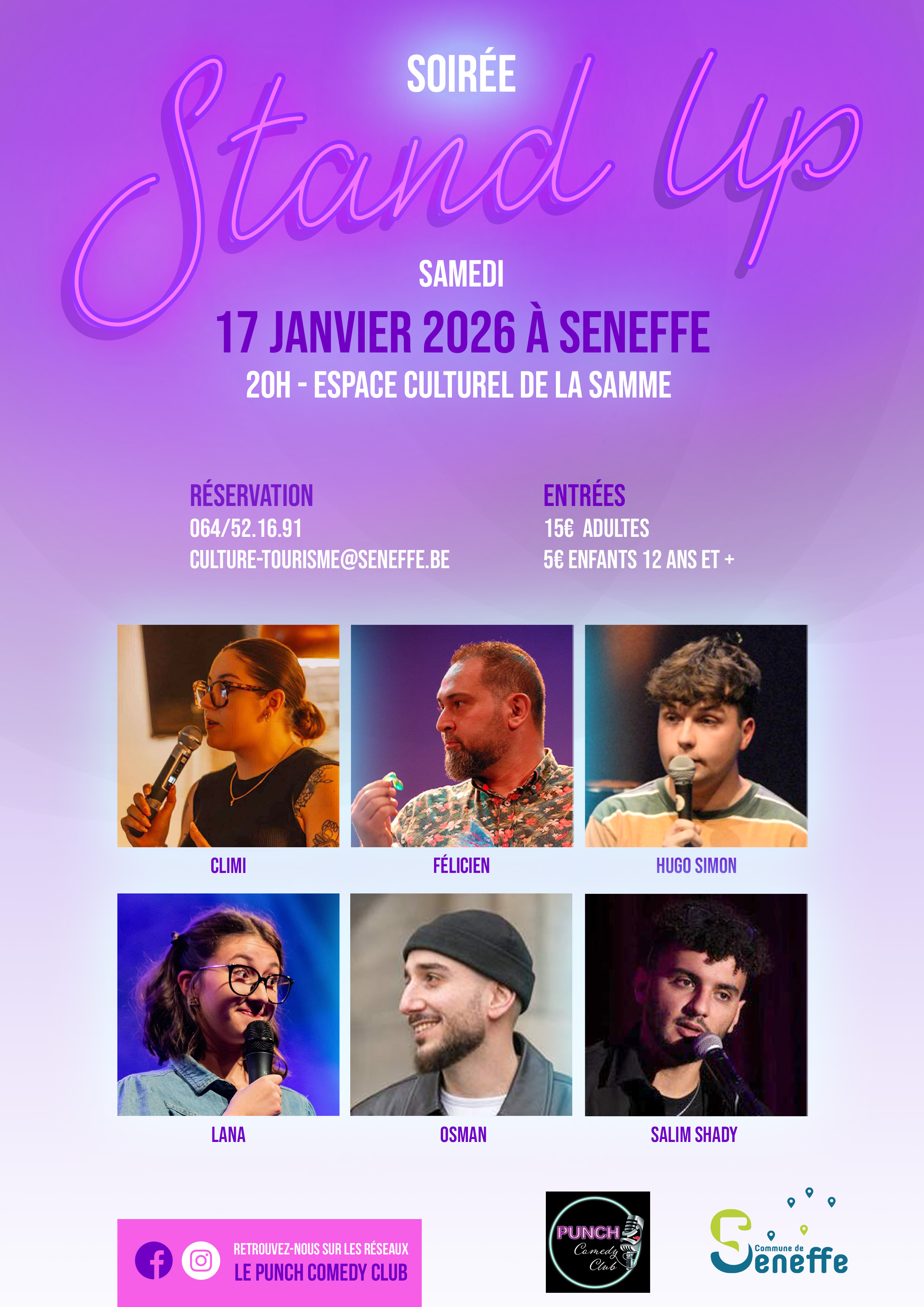 Soirée stand up du Punch Comedy Club à Seneffe - Wekty