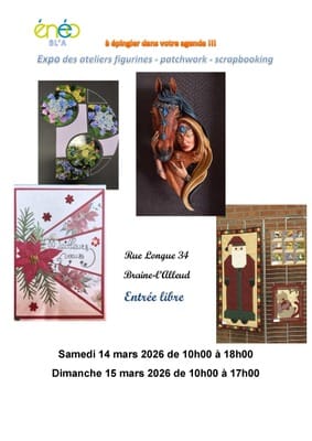 Exposition Énéo BL'A : figurines, patchwork, scrapbooking en Belgique - Wekty