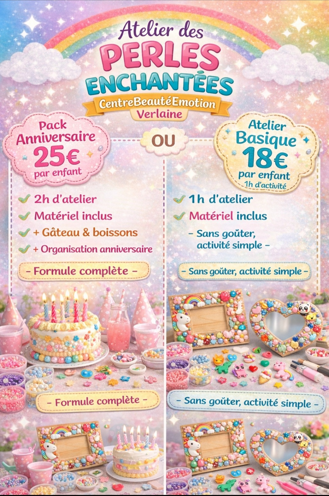 Anniversaire créatif pour enfants à Verlaine - Atelier - Wekty