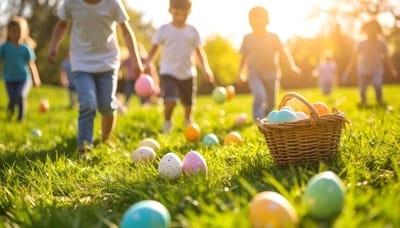 Chasse aux oeufs de la MJ à Feluy - Pâques - Wekty