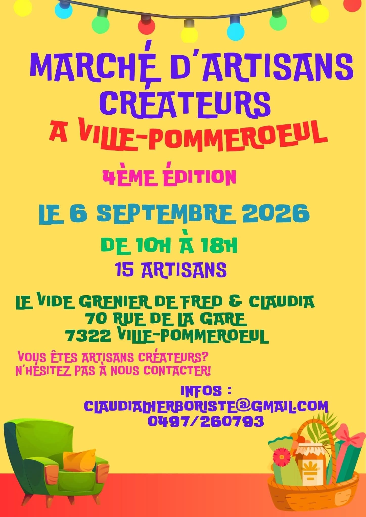 Marché d'artisans créateurs à Ville-pommeroeul